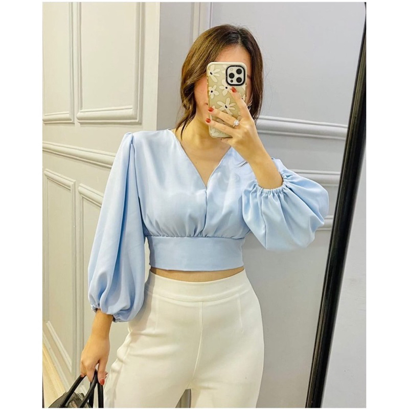 Jual POSH TOP CROP SABRINA (COD) | Shopee Indonesia