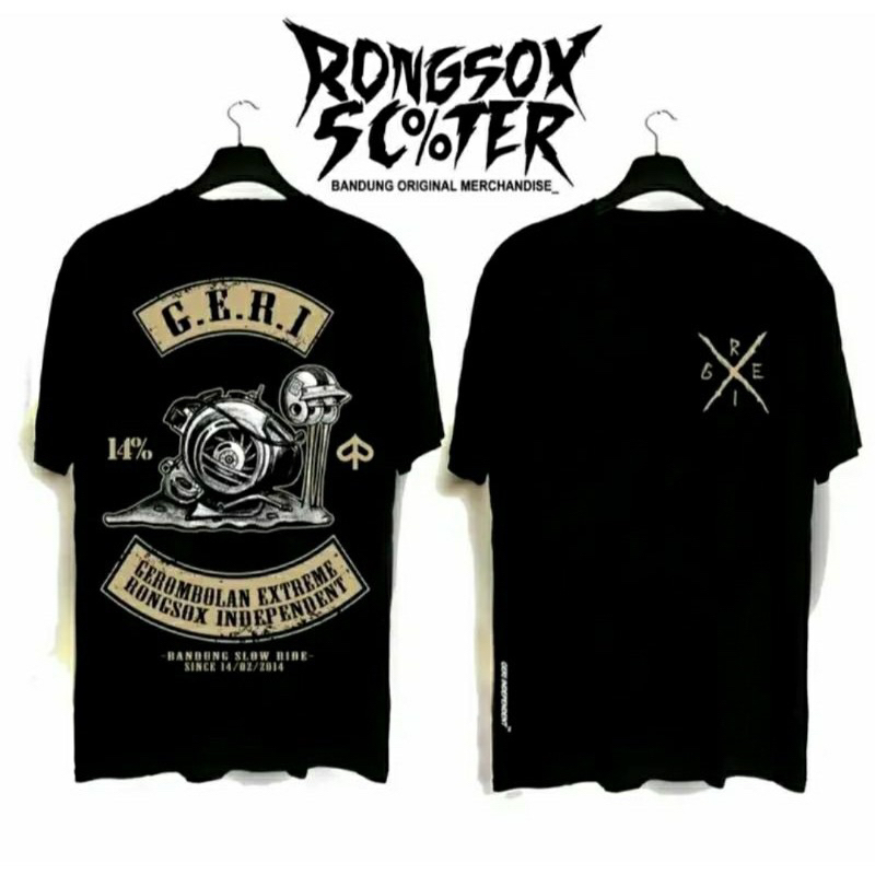 Jual Kaos distro premium vespa geri rongsok scooter Cotton Combed 30s ...