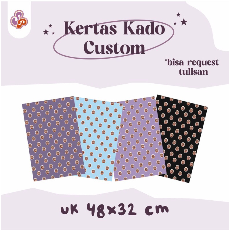 Jual KERTAS KADO CUSTOM _WRAPPING PAPER_SAMPUL BUKU_BACA DESKRIPSI ...