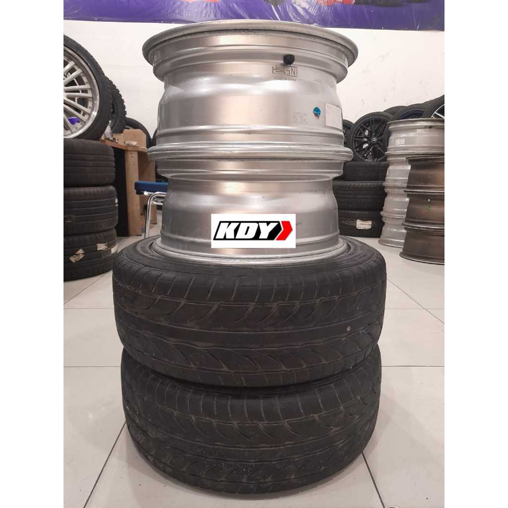 Jual VELG HSR seken tipe WASILE R15 pcd 4X100 Silver Polish + BAN ...