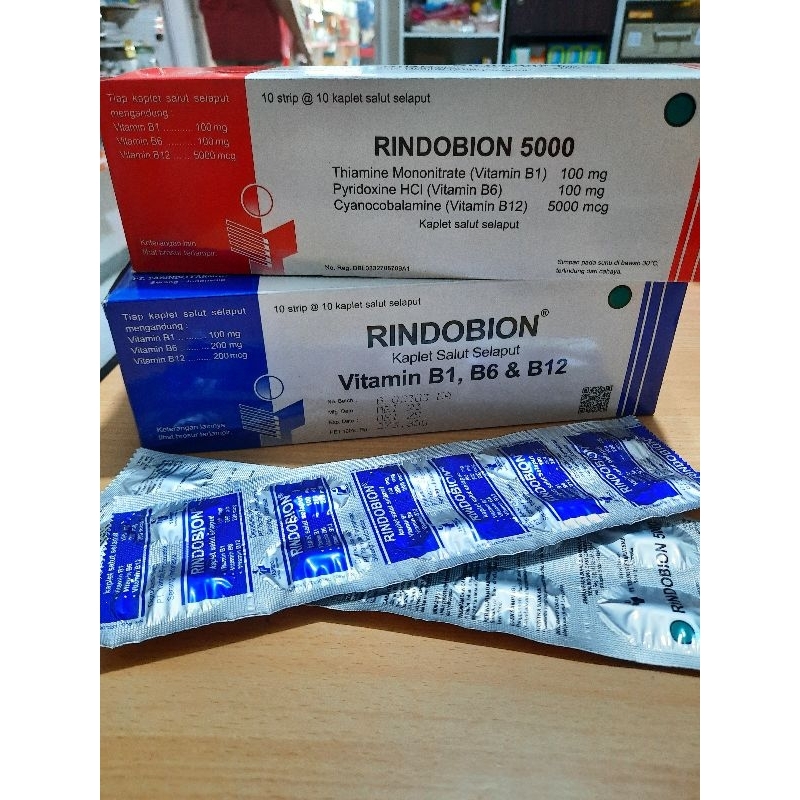 Jual Rindobion tablet dan rindobion 5000 vitamin b1 b6 b12 mengatasi