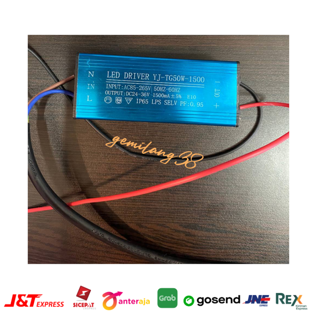 Jual LED driver waterproof 50W 1050 mA casing alumunium IP 65 50 W ...