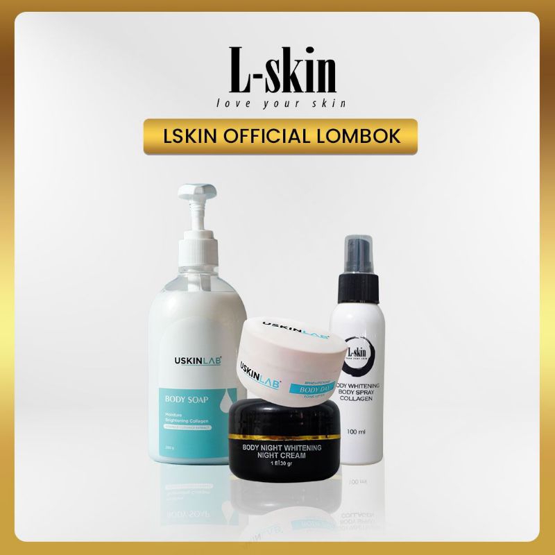 Mix Uskin Permanen Lskin Paket Body Whitening Uskinlab Aman Halal BPOM