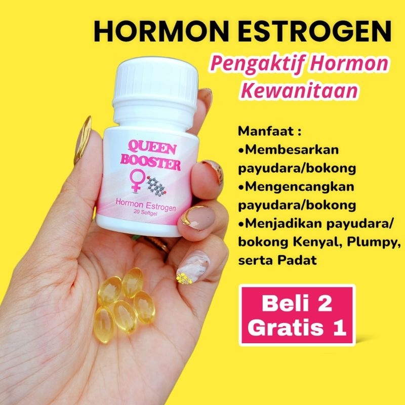 Jual Queen Booster Hormon Estrogen Isi 20 Softgel Pembesar Payudara