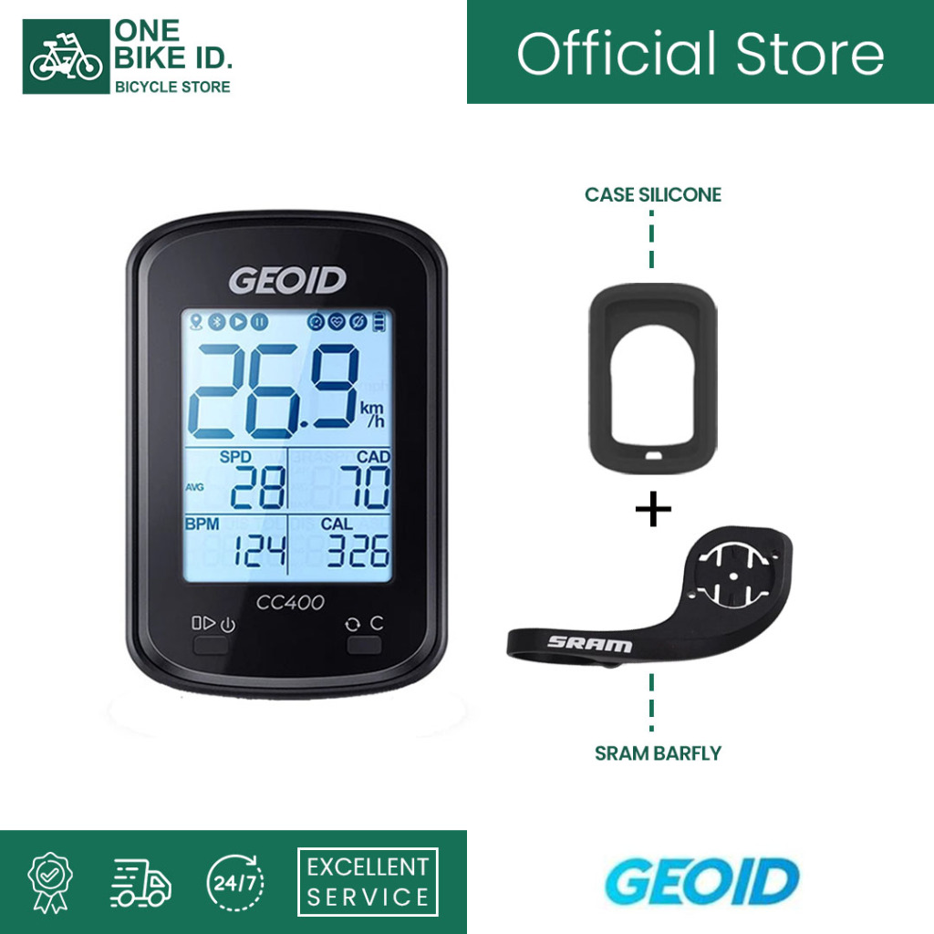 Jual PAKET GEOID CC400 Speedometer dan SRAM Barfly BONUS Case Silicone ...
