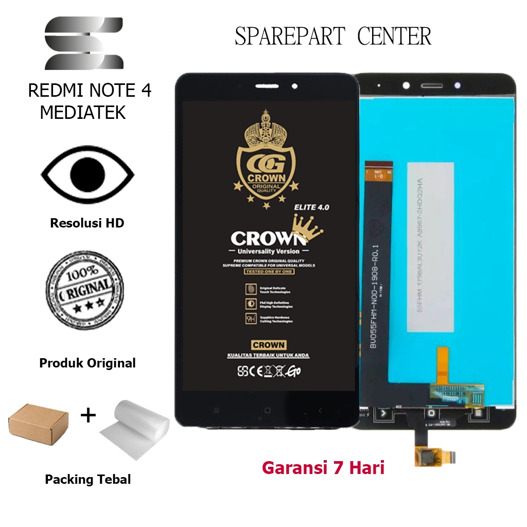 Jual LCD TOUCHSCREEN XIAOMI REDMI NOTE MEDIATEK COMPLETE