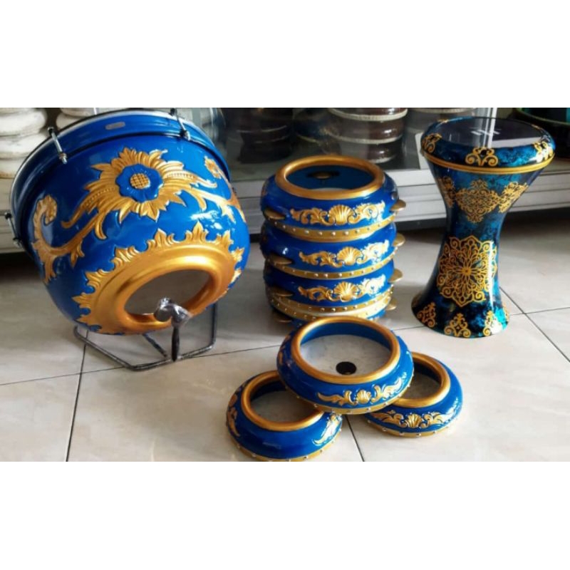 Jual Satu Set Rebana UKIR Darbuka Alumunium Cor 9 Inch | Shopee Indonesia