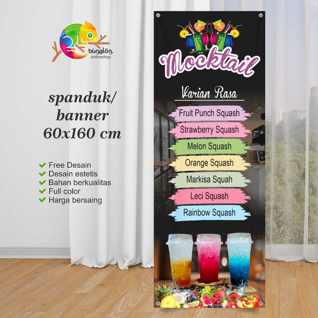 Jual Spanduk Banner 60x160 Mocktail Mojito Custom | Shopee Indonesia