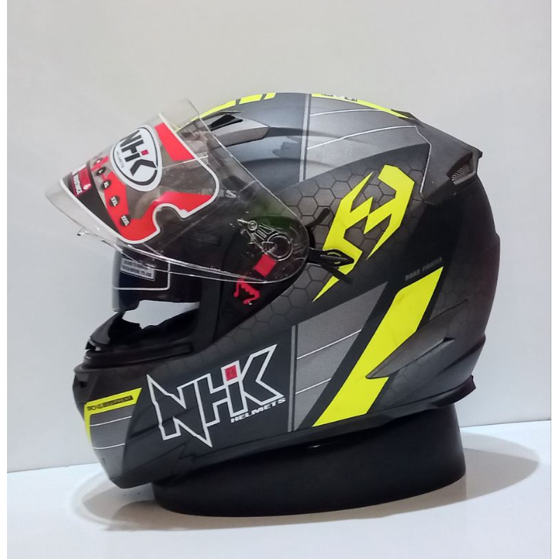 Jual Helm Nhk Full Face Rx Motif Series Se Racer X Pink Flouricent Silver Paket Ganteng Visor