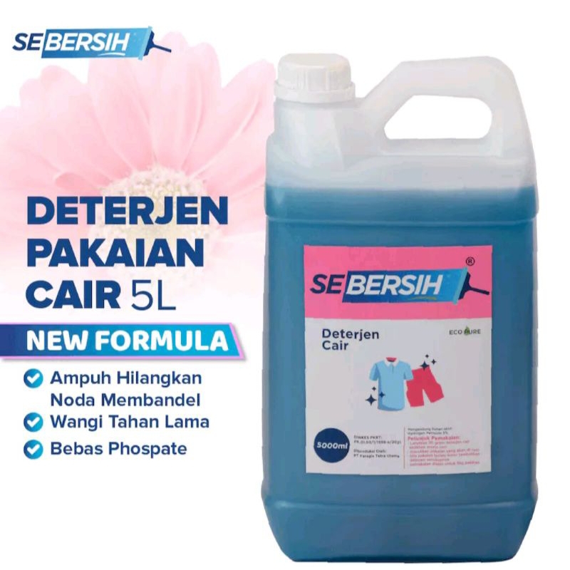 Jual sebersih deterjen cair pakaian 5 liter | Shopee Indonesia