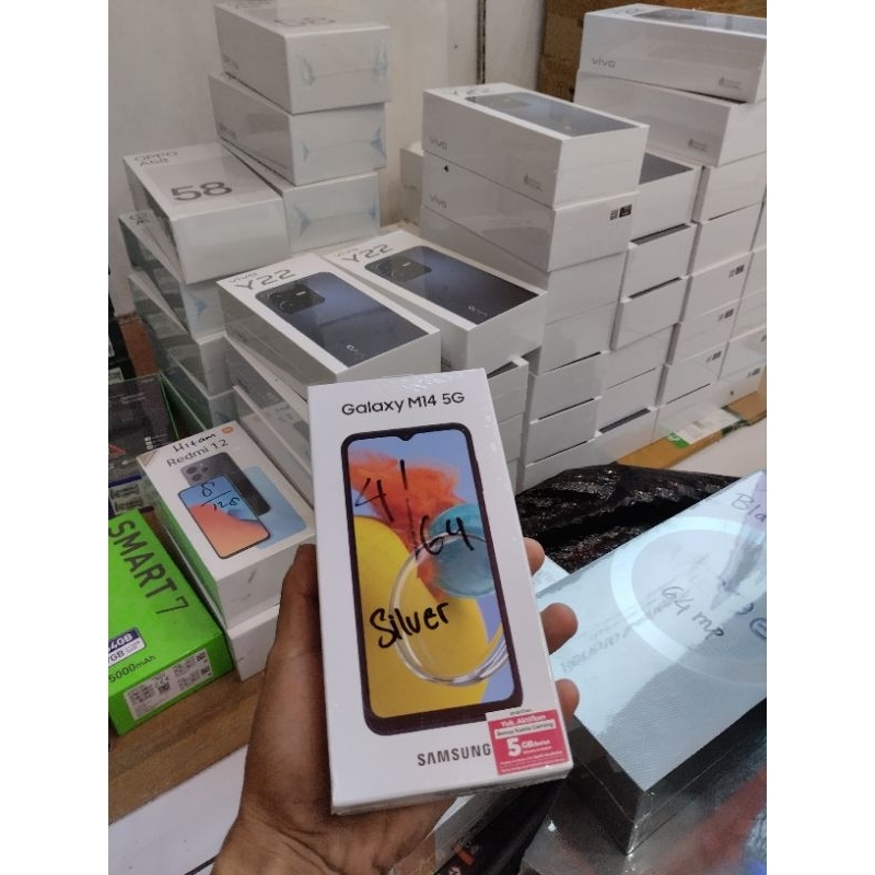 Jual Samsung M14 5G 4/64 Garansi Resmi | Shopee Indonesia