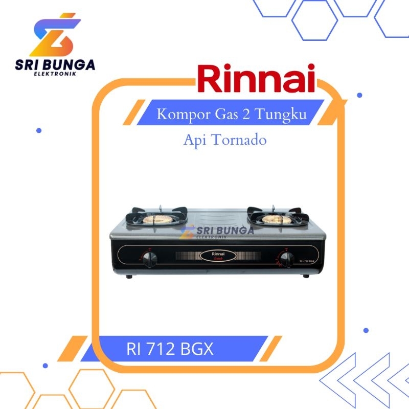 Jual Kompor Gas RINNAI 2 Tungku RI-712BGX Grande | Shopee Indonesia