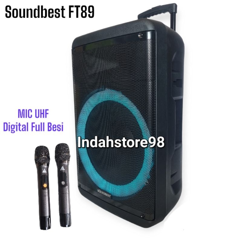 Jual Speaker Aktif Portable 15 Inch Soundbest Ft89 Bluetooth Xbass 2