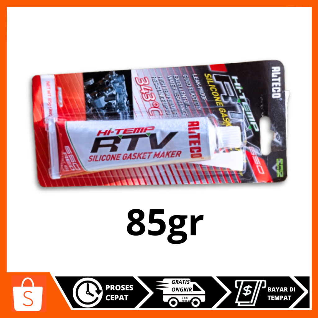 Jual Alteco Threebond RTV Red Lem Gasket 85 gram Lem Gasket Silicone Hi ...