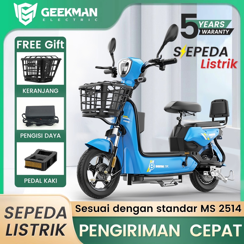 Jual Geekman Sepeda Listrik Dewasa Sepeda Motor Listrik 48v 12ah