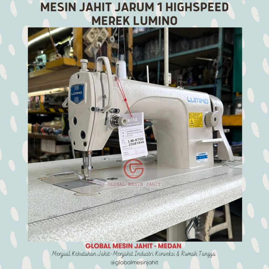 Jual Mesin Jahit Industrial Highspeed Merek LUMINO LM 8700 JARUM 1 ...