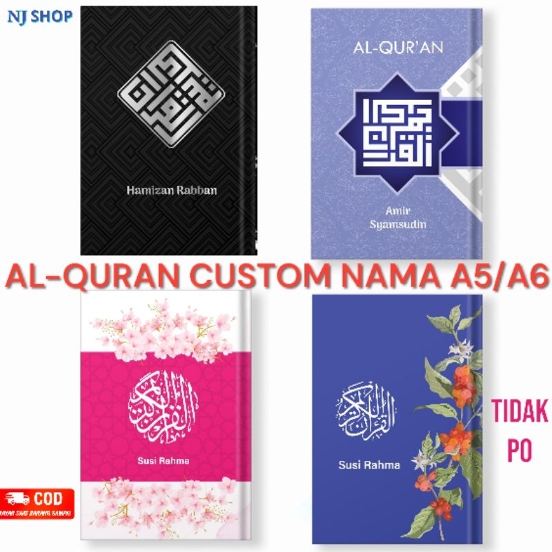 Jual [ AL-Qur'an ] - Quran A5/A6 Custom Nama Hardcover Bisa Tulis Nama ...