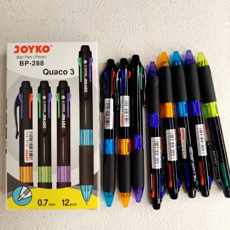 Jual PULPEN 4 WARNA JOYKO QUACO 3 BP-288/lusin | Shopee Indonesia