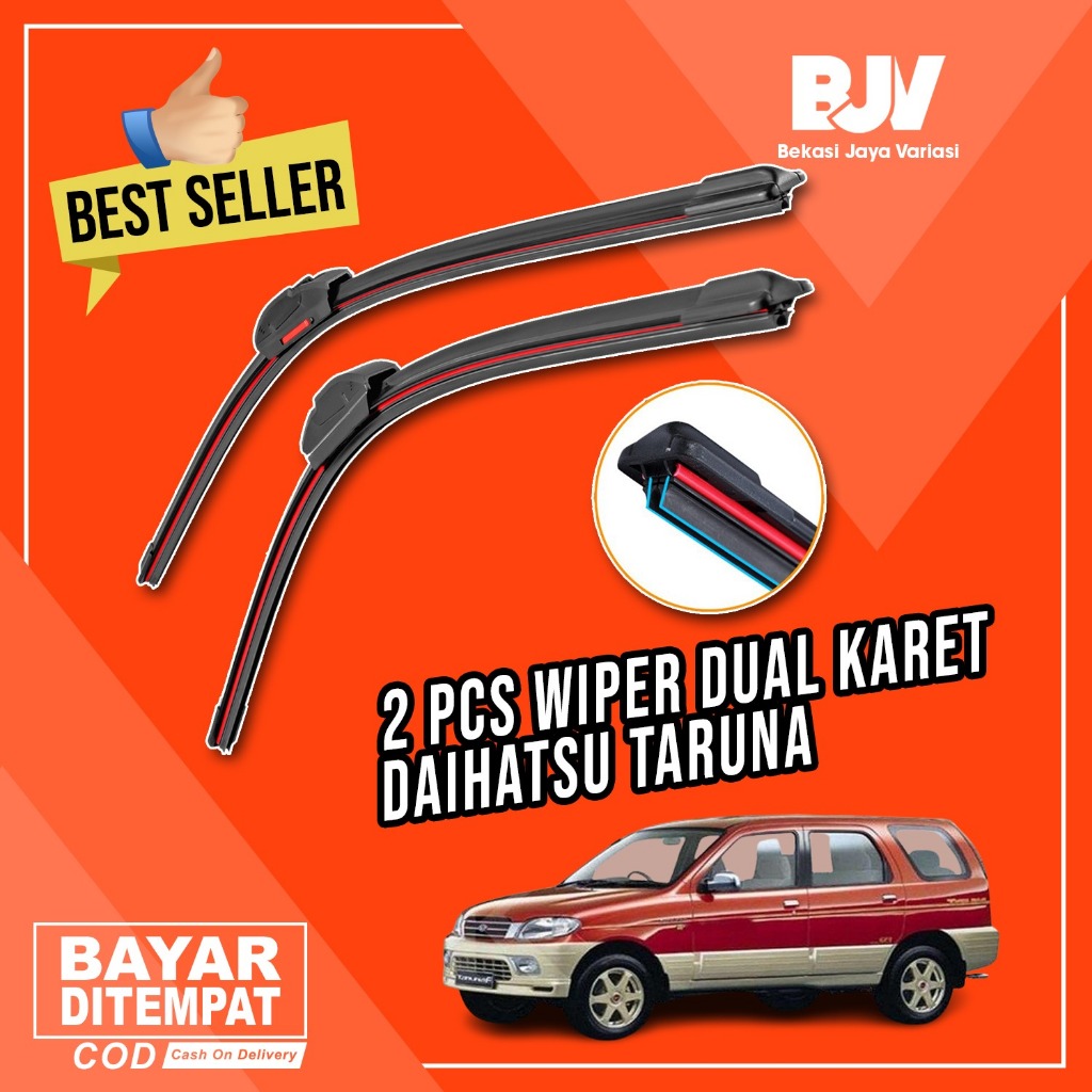 Jual Wiper Mobil Dual Blade Daihatsu Taruna Wiper Frameless Dua Karet Universal