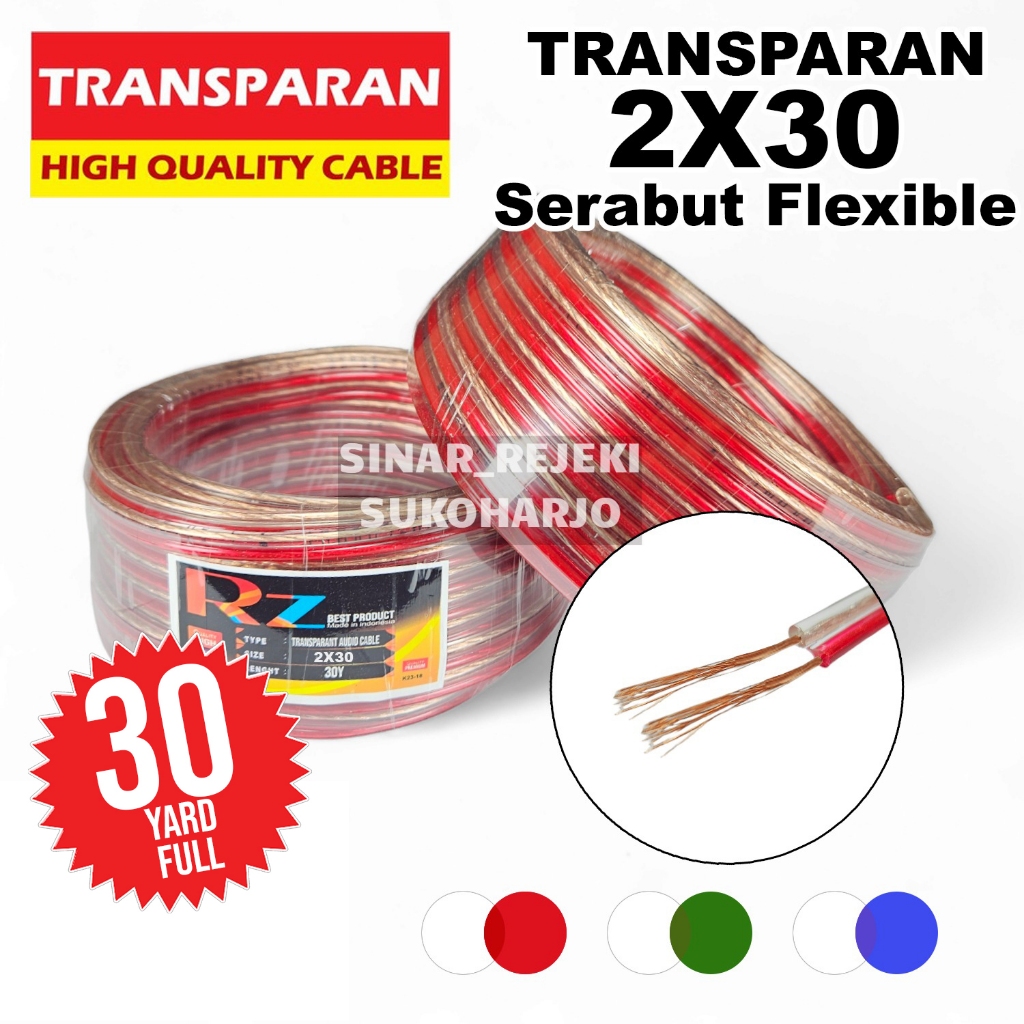 Jual Kabel Listrik Transparan Kabel Serabut X Roll Yard Kabel Monster X Kabel Audio