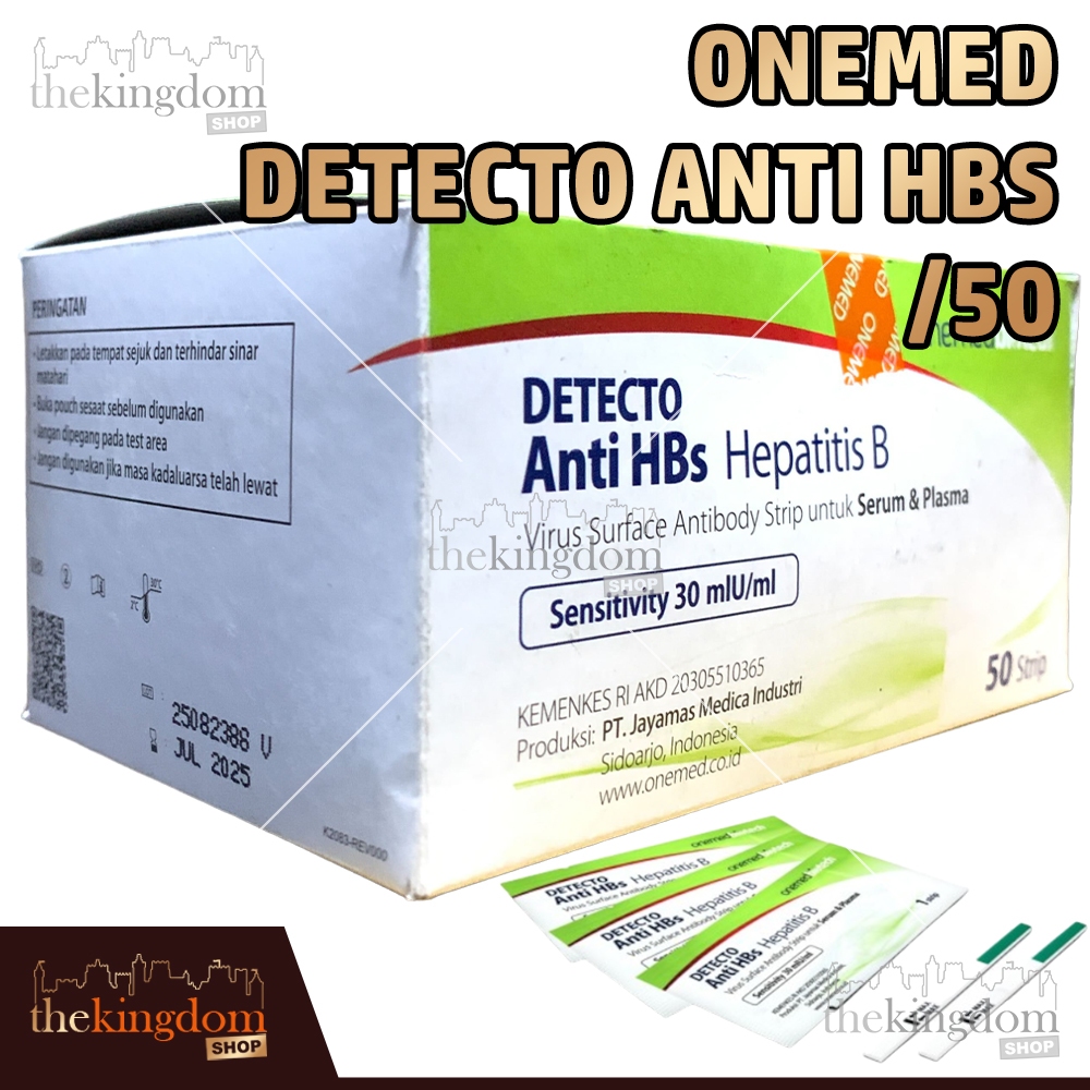 Jual Onemed Detecto Anti HBs Hepatitis B Cek Biotech Test Alat Tes 50 ...