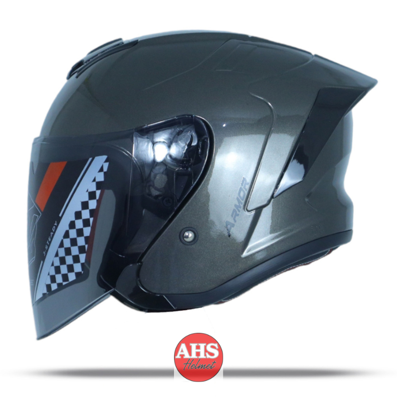 Jual Helm Half Face Js Rr Single Visor Original Sni Shopee Indonesia