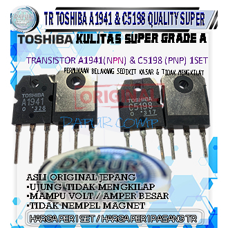 Jual (1SET) TRANSISTOR FINAL TOSHIBA A1941 & C5198 QUALITY SUPER