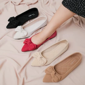 Executive Adrea Flatshoes Wanita Kulit Sintetis