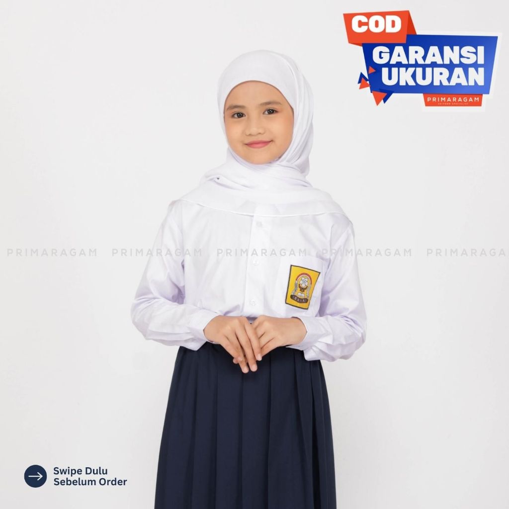 Jual Seragam Sekolah Baju Putih Kemeja Smp Lengan Tangan Panjang ...