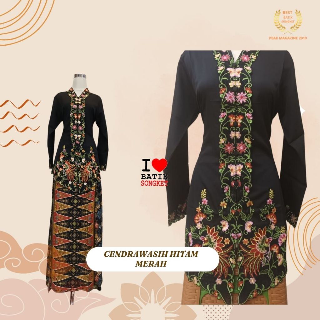 KEBAYA ENCIM SET ATAS BAWAH WISUDA MODERN LASER HIJAB REMAJA DRESS BRUKAT  KUTUBARU KATUN LENGAN PANJANG BETAWI ONDEL