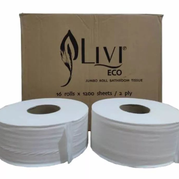 Jual Stok Baru Tissue Livi Eco Toilet Roll Jrt S Tisu Roll Jumbo Harga Per Dus Roll