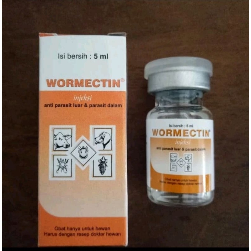 Jual Wormectin 5 ml inj Obat Hewan Membasmi Parasit Kutu Cacing Jamur ...
