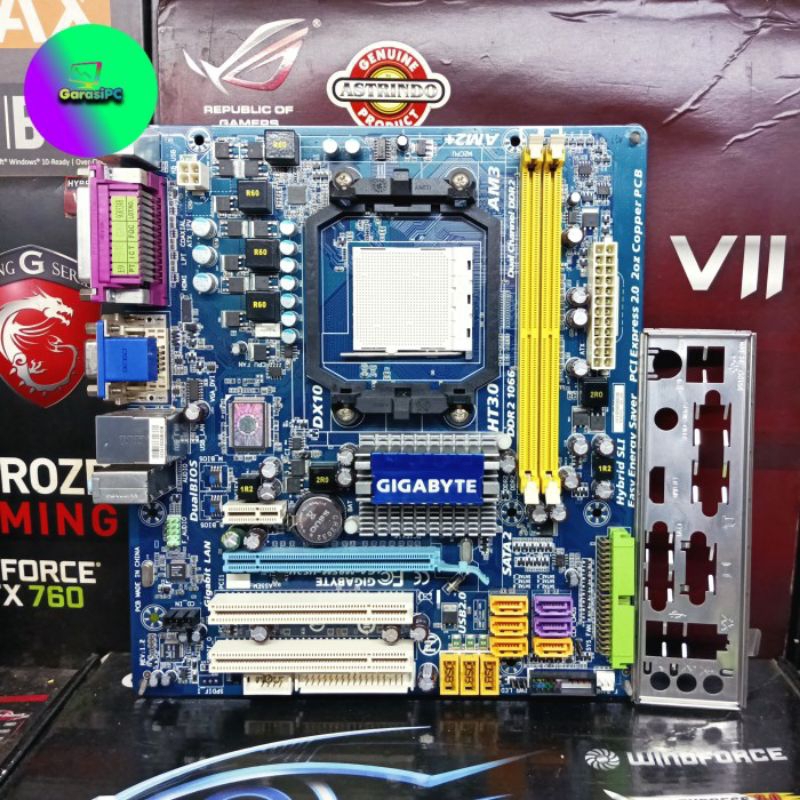 Jual Motherboard AMD Gigabyte GAM85MUS2H Socket AM2+/AM3 DDr2 Shopee Indonesia