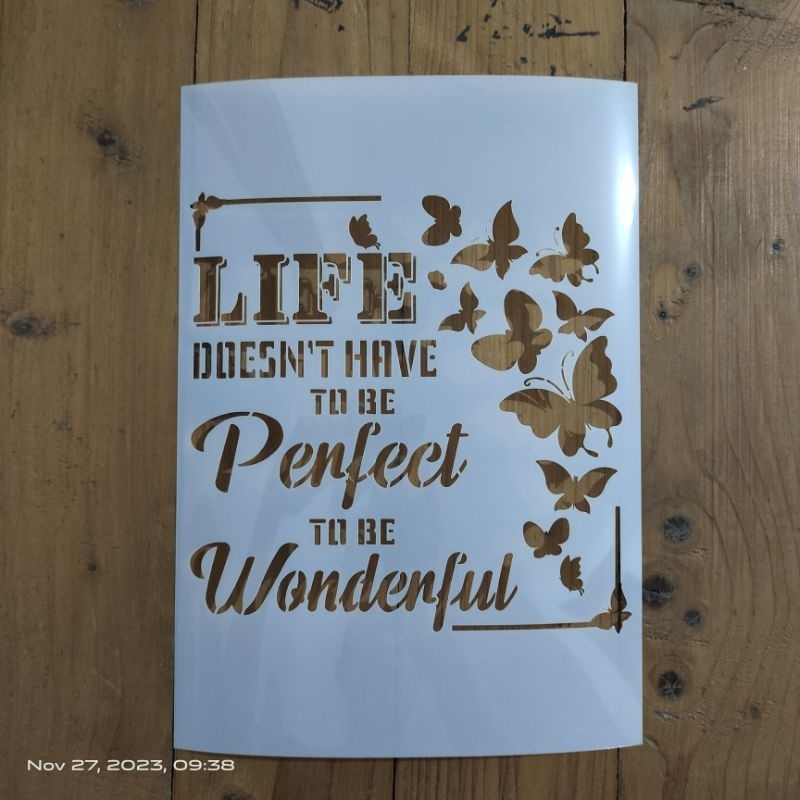 Jual Stencil Quotes ukuran A4 Shopee Indonesia