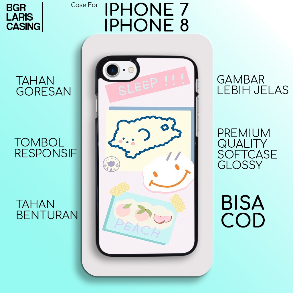 case iphone iphone motif terbaru aesthetic stiker 06 estetic lucu keren  cute unik cewek cowok bahan premium mewah softcase hardcase mewah glossy