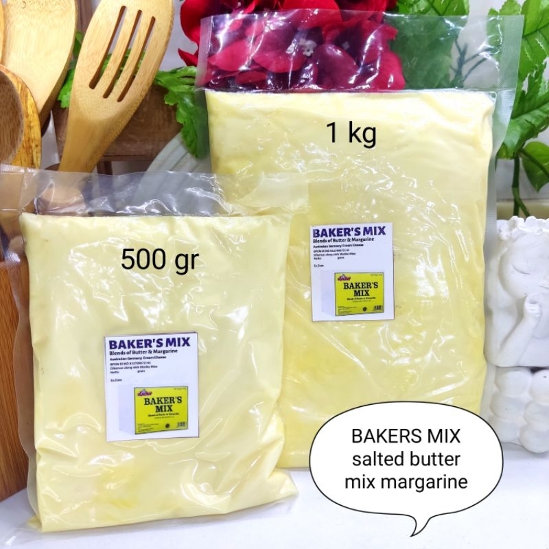 Jual [ 1 kg ] BAKERS MIX butter blend salted butter mixed margarine
