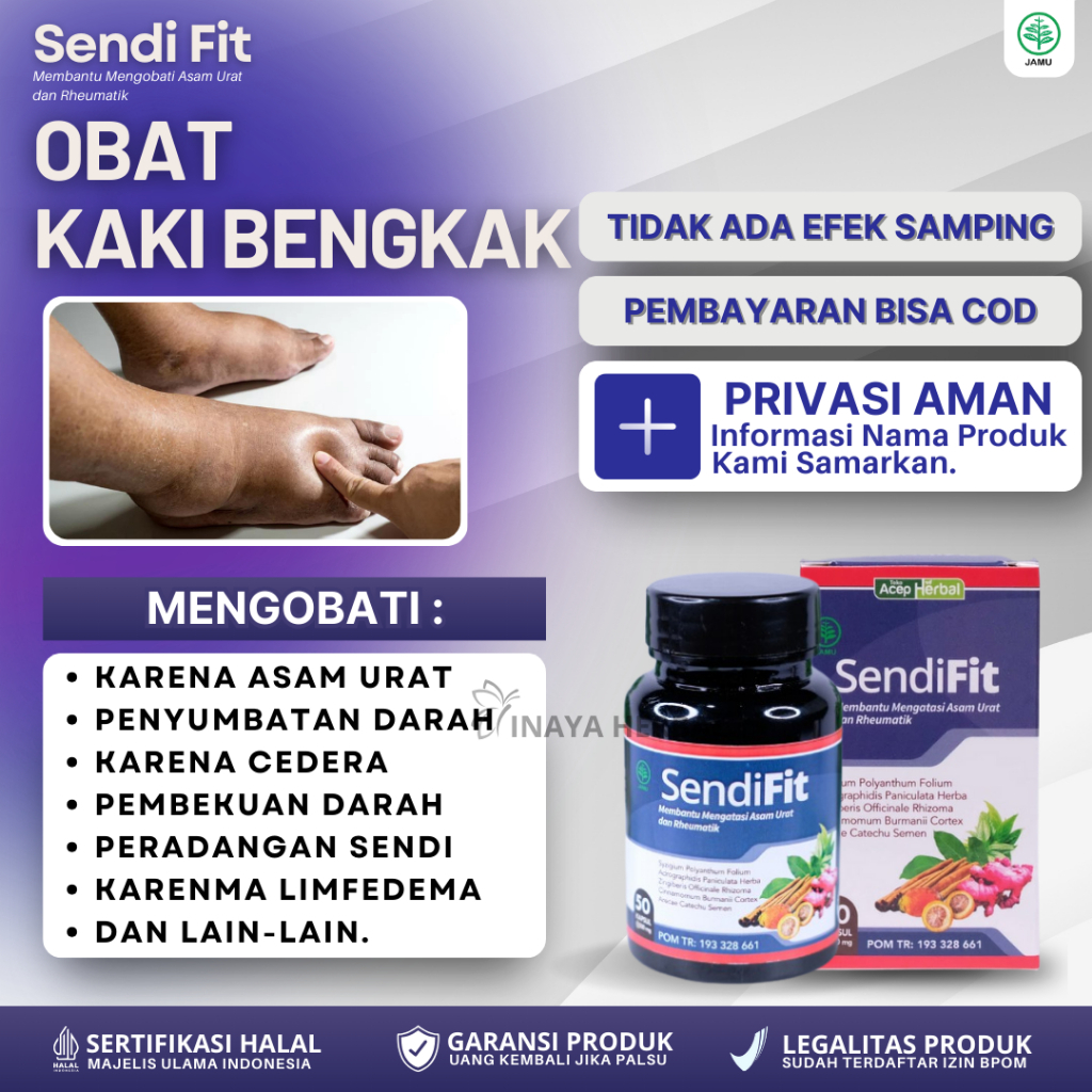 Jual Obat Kaki Bengkak Karena Asam Urat & Rheumatik, Obat Lutut Bengkak ...