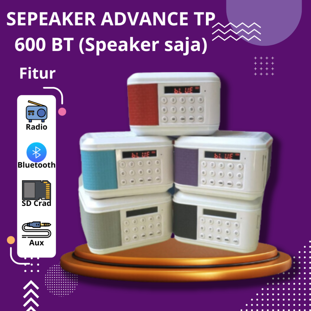 Jual Advance Speaker Bluetooth Portable Bass tp-600BT Salon Aktif ...