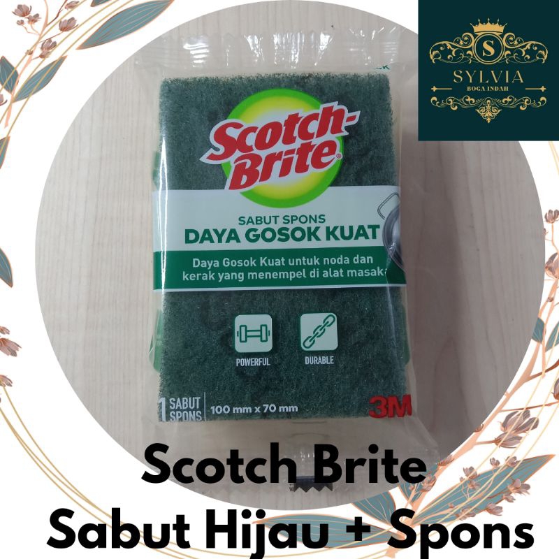 Jual Scotch Brite Sabut Spons 100 mm x 70 mm | Shopee Indonesia