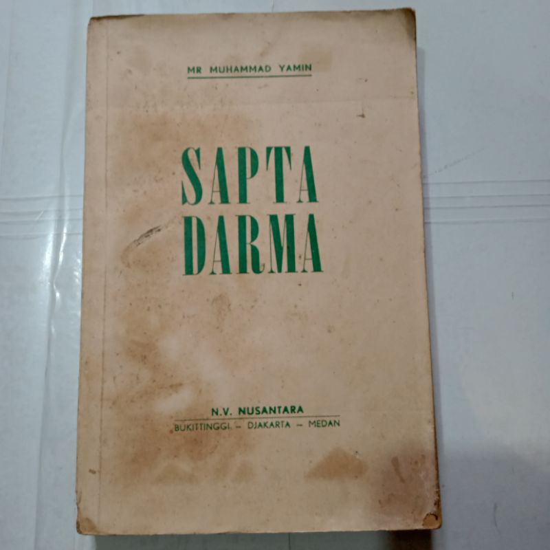 Jual Buku Lawas SAPTA DARMA-MR MOHAMMAD YAMIN | Shopee Indonesia