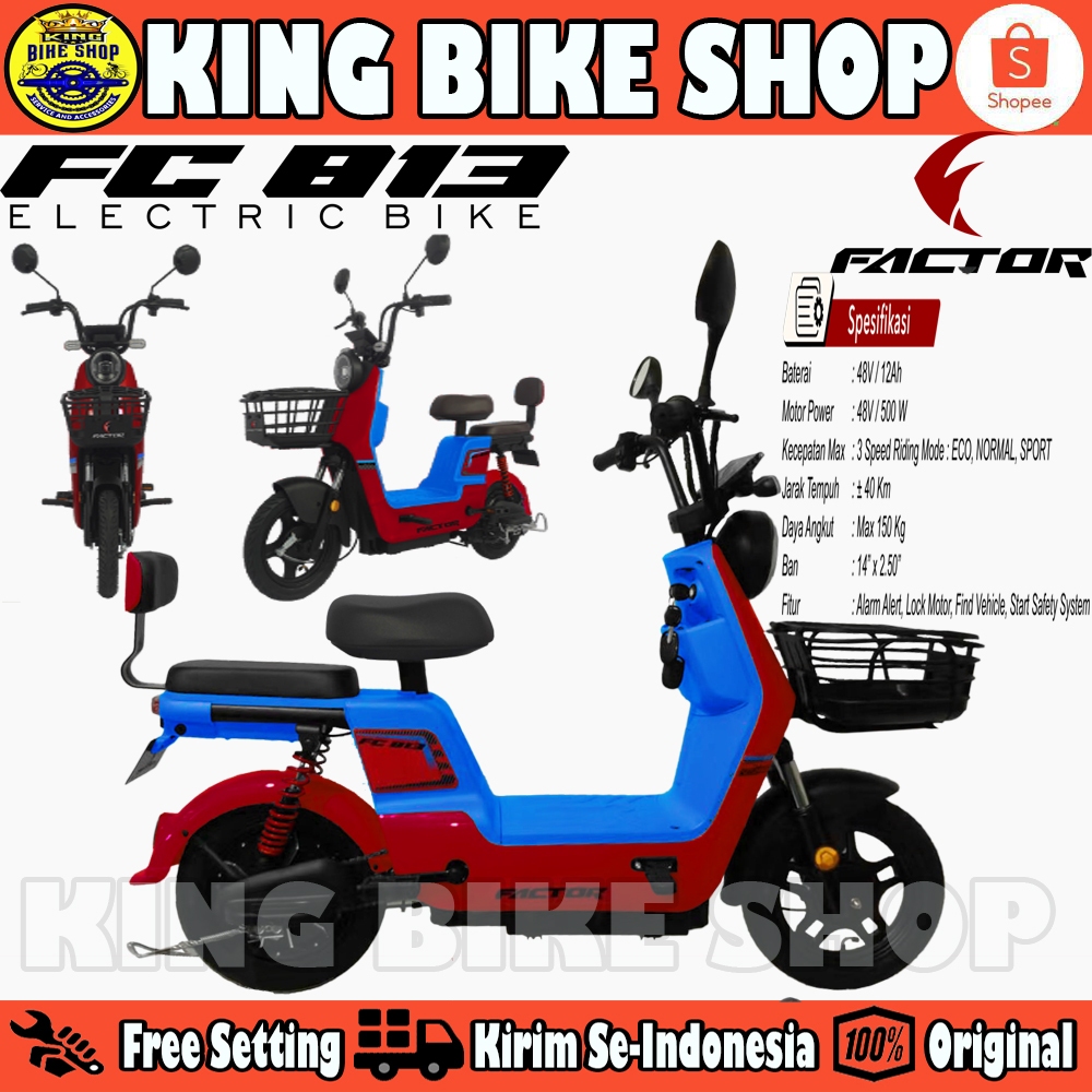 Jual Sepeda Listrik FACTOR F 813 500 Watt Electric E Bike 48V/12 Ah By ...
