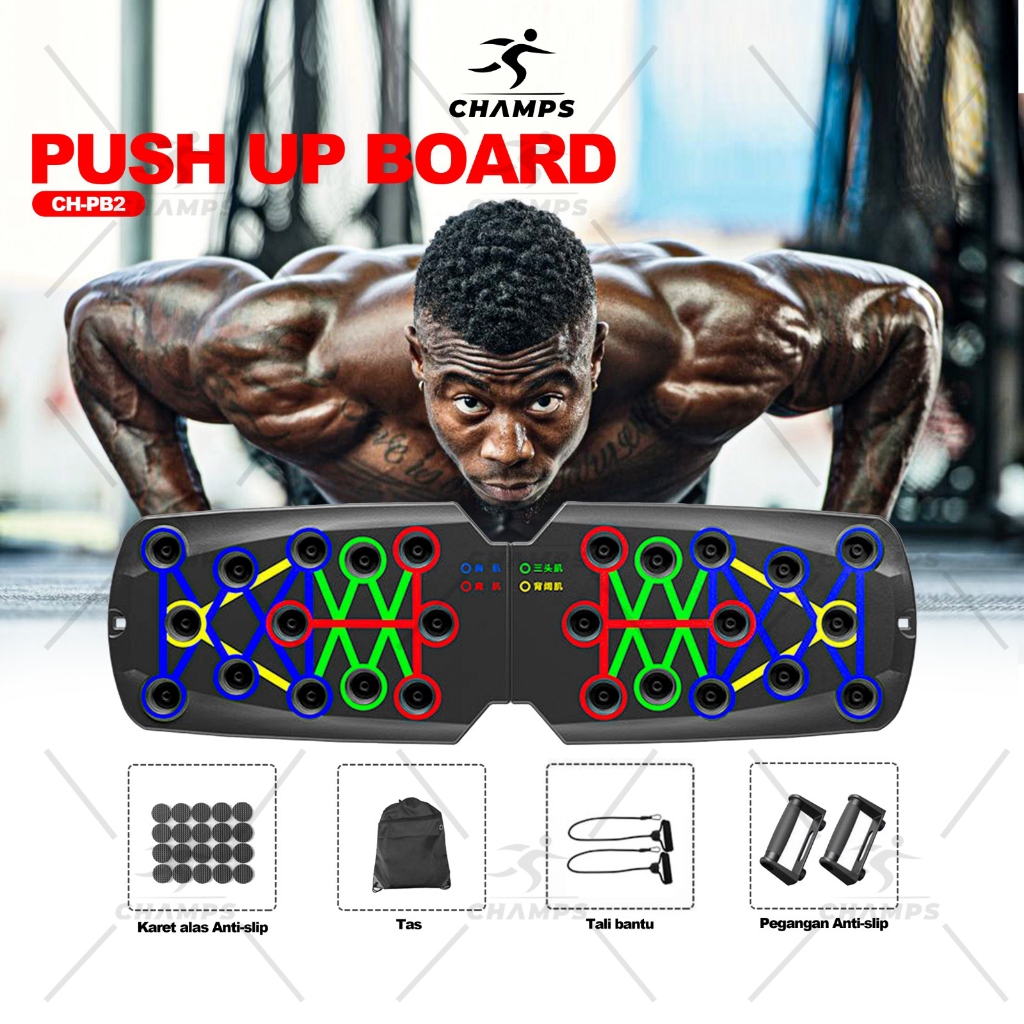 Jual Champs Push Up Board Foldable Alat Push Up Stand Home Gym Alat Olahraga Fitness Shopee