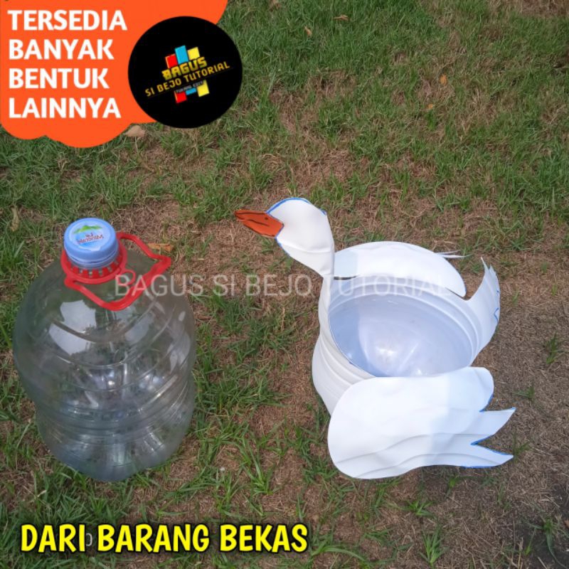 Jual POT GALON BEKAS LE MINERAL 95% BENTUK BEBEK ANGSA PUTIH POLOS ...