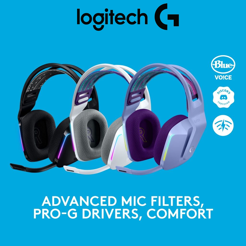 Jual Logitech G733 Lightspeed BLACK - Wireless Gaming Headset