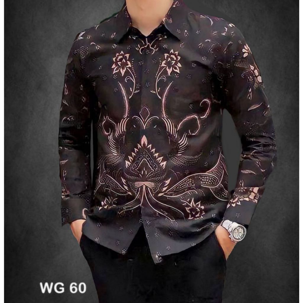 Jual New Arrival Distro Kemeja Baju Batik Pria Lengan Panjang Pria Cowo