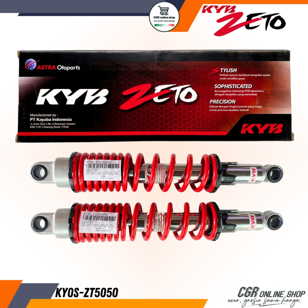 Jual KAYABA Zeto ZT5050 340mm Shock Breaker RX-King Supra Supra X 125 ...