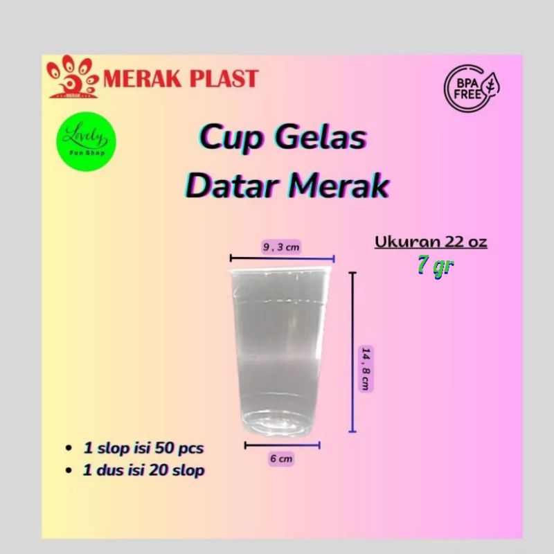 Jual 1 Dus Kemasan Gelas Plastik Merak Datar All Size Shopee Indonesia 4173