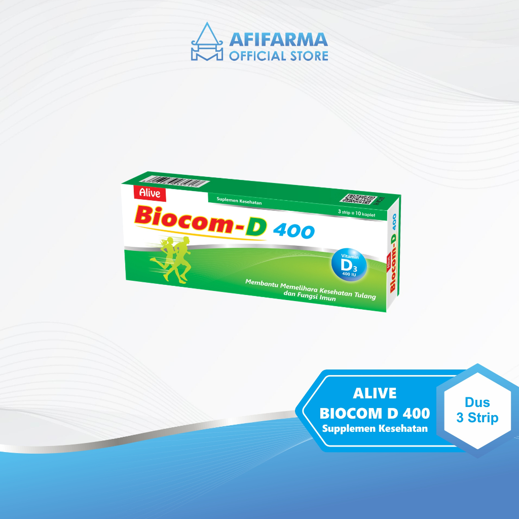 Jual Alive Biocom D 400 [Suplemen Kesehatan D3 400 IU untuk Daya Tahan ...