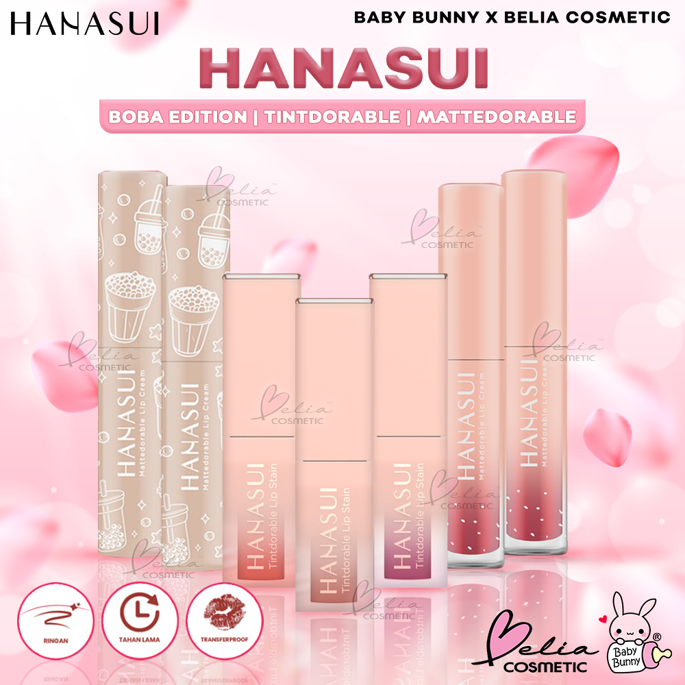 Jual BELIA HANASUI Lip Cream BOBA Mattedorable Tintdorable Lip Tint