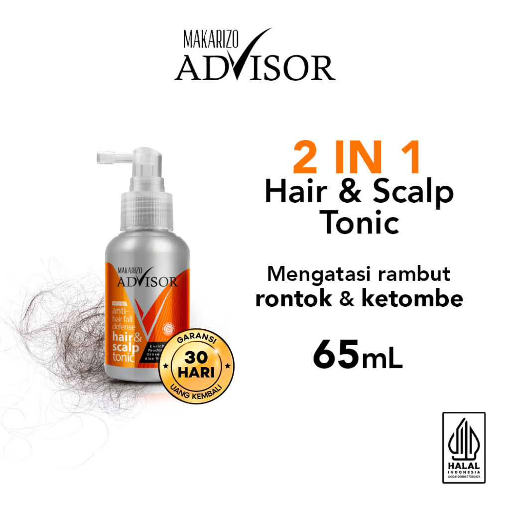 Jual Makarizo Advisor AntiHair Fall Defense Hair & Scalp Tonic 65mL